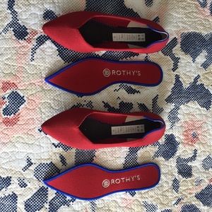 Rothy’s red shoes.